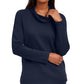 Karen Scott Women's Funnel Neck Top Navy Size Petite Medium