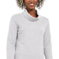 Karen Scott Women's Petite Funnel-Neck Top Gray Size PM