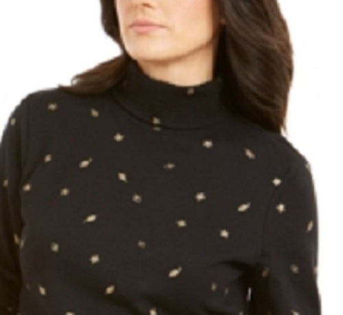Karen Scott Women's Autumn Wind Turtleneck Black Size X-Large