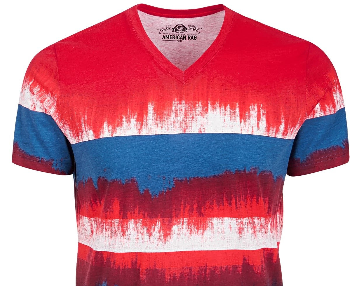 American Rag Men's Colorblocked Dip Dyed T-Shirt Blue Size Medium