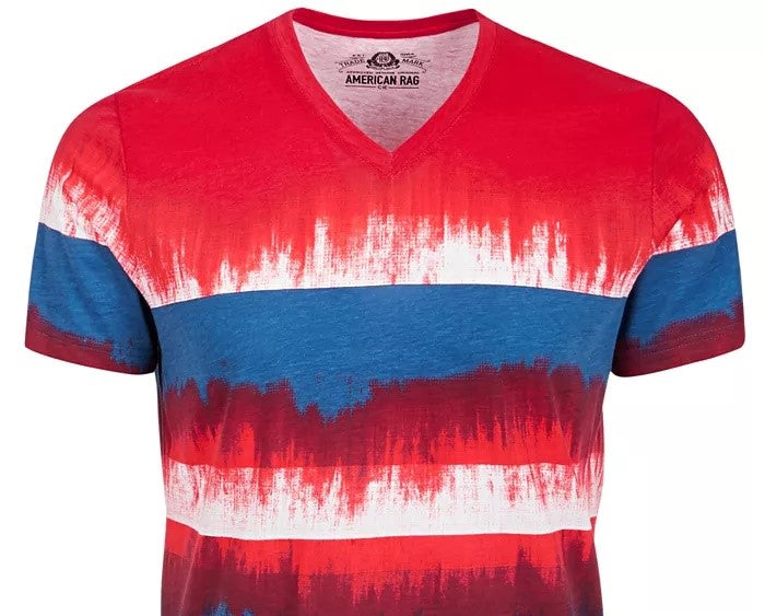 American Rag Men's Colorblocked Dip Dyed T-Shirt Blue Size X-Large