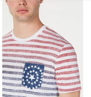 American Rag Men's Tonal Striped Pocket T-Shirt Red Size Small