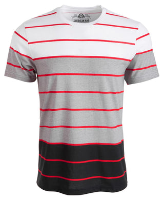 American Rag Men's Striped T-Shirt Grey Size Medium
