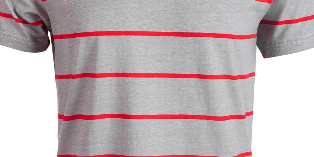 American Rag Men's Striped T-Shirt Grey Size Medium