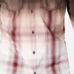 INC International Concepts Men's Regular-Fit Dip-Dyed Plaid Shirt Dark Brown Size Extra Small