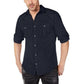 INC International Concepts Men's Piped Grid-Pattern Shirt Dark Blue Size Extra Small