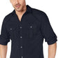 INC International Concepts Men's Piped Grid-Pattern Shirt Dark Blue Size Extra Small