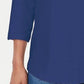 Karen Scott Women's Cotton Lace-Trim Top Navy Size Small