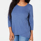 Karen Scott Women's Tulip Hem Top Blue Size X-Small