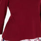 Karen Scott Women's Layered-Look Solid & Plaid Top  Red Size XX-Large