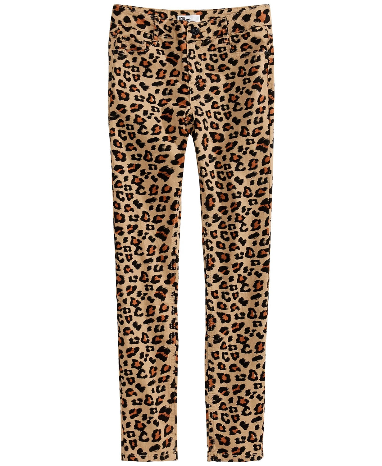Epic Threads Big Girls Leopard-Print Skinny Jeans Beigekhaki Size 16
