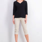 Karen Scott Women's Eyelet-Trim Top Black Size Extra Small