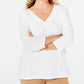 Karen Scott Women's Eyelet-Trim Top White Size Extra Large