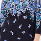 Karen Scott Women's Printed 3/4 Sleeve Sweater Navy Size Petite Small