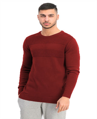 Club Room Men's Cotton Solid Textured Crew Neck Sweater Red Size X-Large