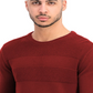 Club Room Men's Cotton Solid Textured Crew Neck Sweater Red Size X-Large