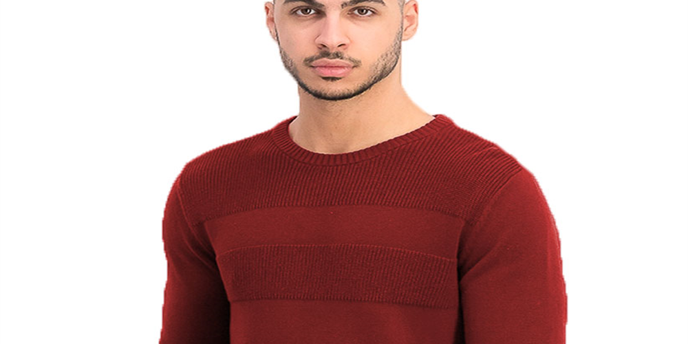 Club Room Men's Cotton Solid Textured Crew Neck Sweater Red Size X-Large