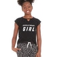 Ideology Big Girls Keyhole-Cutout Graphic-Print T-Shirt Black Size Extra Large