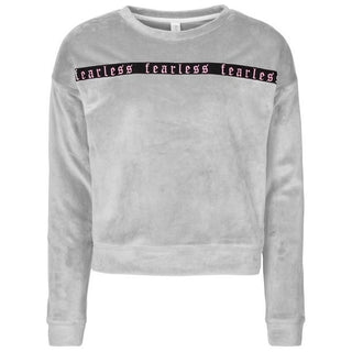 Ideology Big Girls Velour Top Gray Size Medium