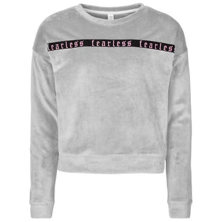 Ideology Big Girls Velour Top Gray Size Small