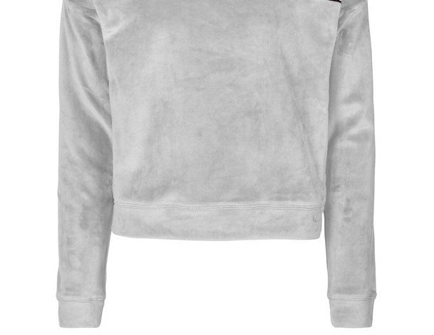 Ideology Big Girls Velour Top Gray Size Small