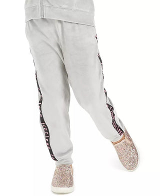 Ideology Toddler Girls Side-Taped Velour Sweatpants Gray Size 2T