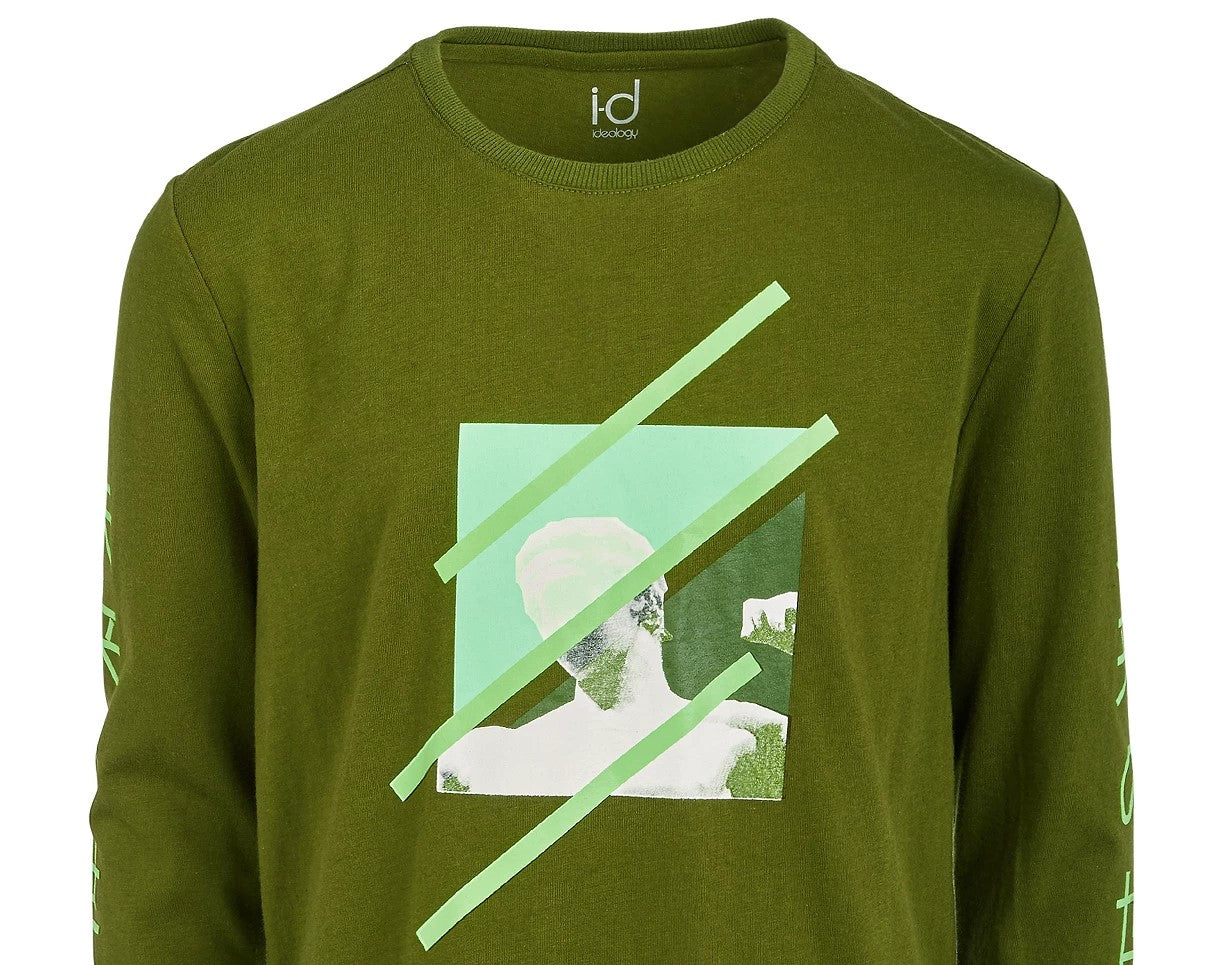 Ideology Big Boys Graphic Print T-Shirt Green Size Medium