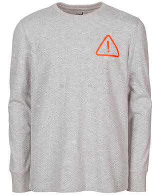 Ideology Big Boy's Graphic Print T Shirt Gray Size Large