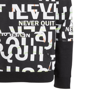 Ideology Big Boys Never Quit Layered-Look Hoodie Black Size Medium