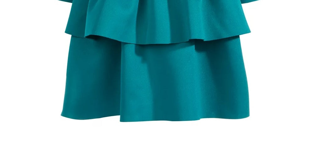 First Impressions Baby Girl's Scuba Ruffled Bow Dress  Green Size 18 Months