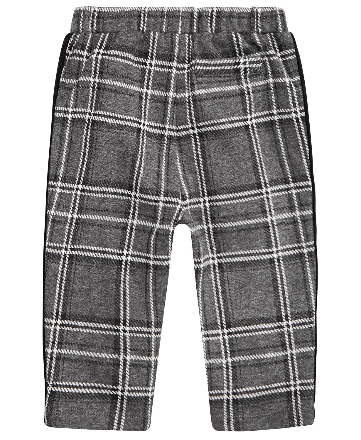 First Impressions Baby Boys Velvet-Stripe Plaid Pants Dark Gray Size 24M