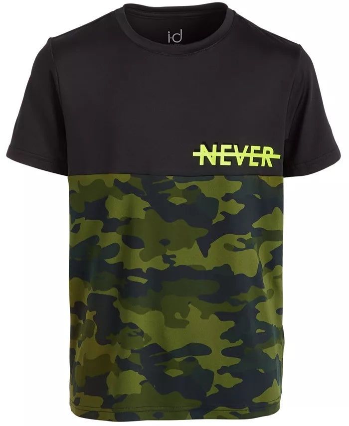 Ideology Big Boys Graphic-Print Colorblocked T-Shirt Black Size Small