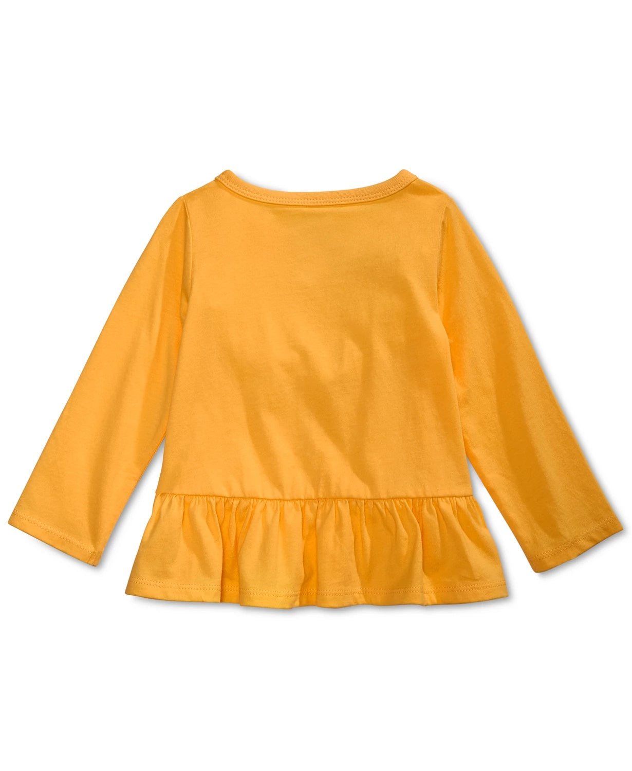 First Impressions Baby Girl's Cotton Gobble Gobble Peplum-Hem T-Shirt Yellow Size 18 Months