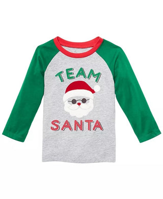 First Impressions Baby Boy's Team Santa-Print T-Shirt Dark Gray Size 3-6 Months
