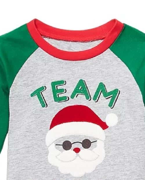 First Impressions Baby Boy's Team Santa-Print T-Shirt Dark Gray Size 3-6 Months