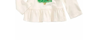 First Impressions Baby Girl's Tulle Tree Print Peplum T-Shirt White Size 3-6 Months