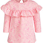 First Impressions Baby Girls Enchanted-Print Ruffle Dress Pink Size 3-6M
