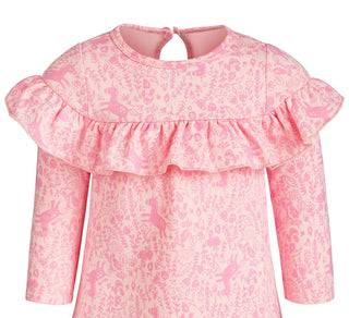 First Impressions Baby Girls Enchanted-Print Ruffle Dress Pink Size 6-9M