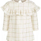 First Impressions Baby Girls Glitter-Check-Print Ruffle Dress White Size 3-6M