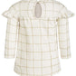 First Impressions Baby Girls Glitter-Check-Print Ruffle Dress White Size 3-6M