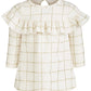 First Impressions Baby Girls Glitter-Check-Print Ruffle Dress White Size 6-9M