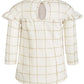 First Impressions Baby Girls Glitter-Check-Print Ruffle Dress White Size 6-9M