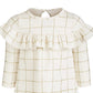 First Impressions Baby Girls Glitter-Check-Print Ruffle Dress White Size 6-9M