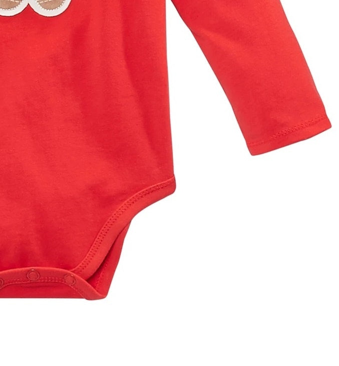 First Impressions Baby Boy's Gingerbread Bodysuit Red Size 12 Months