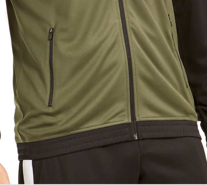 ID Ideology Men's Colorblocked Track Jacket Green Size Small