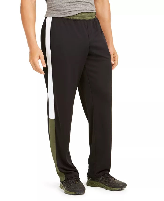 ID Ideology Men's Colorblocked Track Pants Dark Green Size Medium