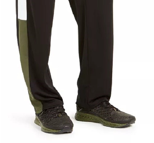 ID Ideology Men's Colorblocked Track Pants Dark Green Size Medium