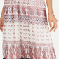 Style & Co Women's Tiered Mixed Print Midi Skirt Red Size Medium
