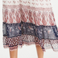 Style & Co Women's Tiered Mixed Print Midi Skirt Red Size Medium