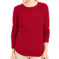Charter Club Women's Cable Sweater Red Size Small